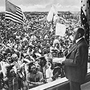 Photo: Calvin Coolidge speaks to Native Americans at Pine Ridge, 1927.